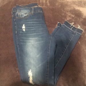 Mid wash blue fashion nova jeans